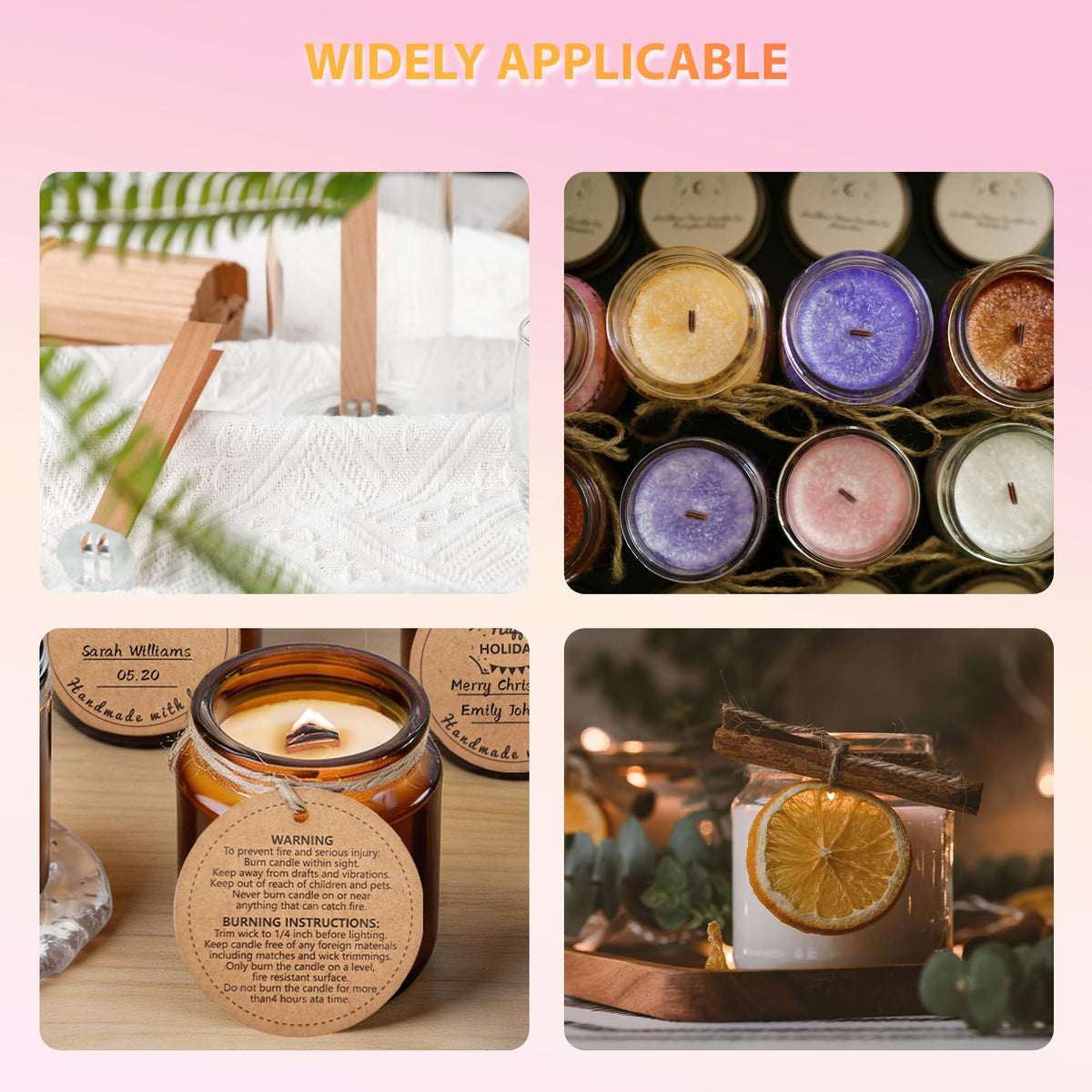 Cherry Wood Wicks 180 Candles per Pack T756