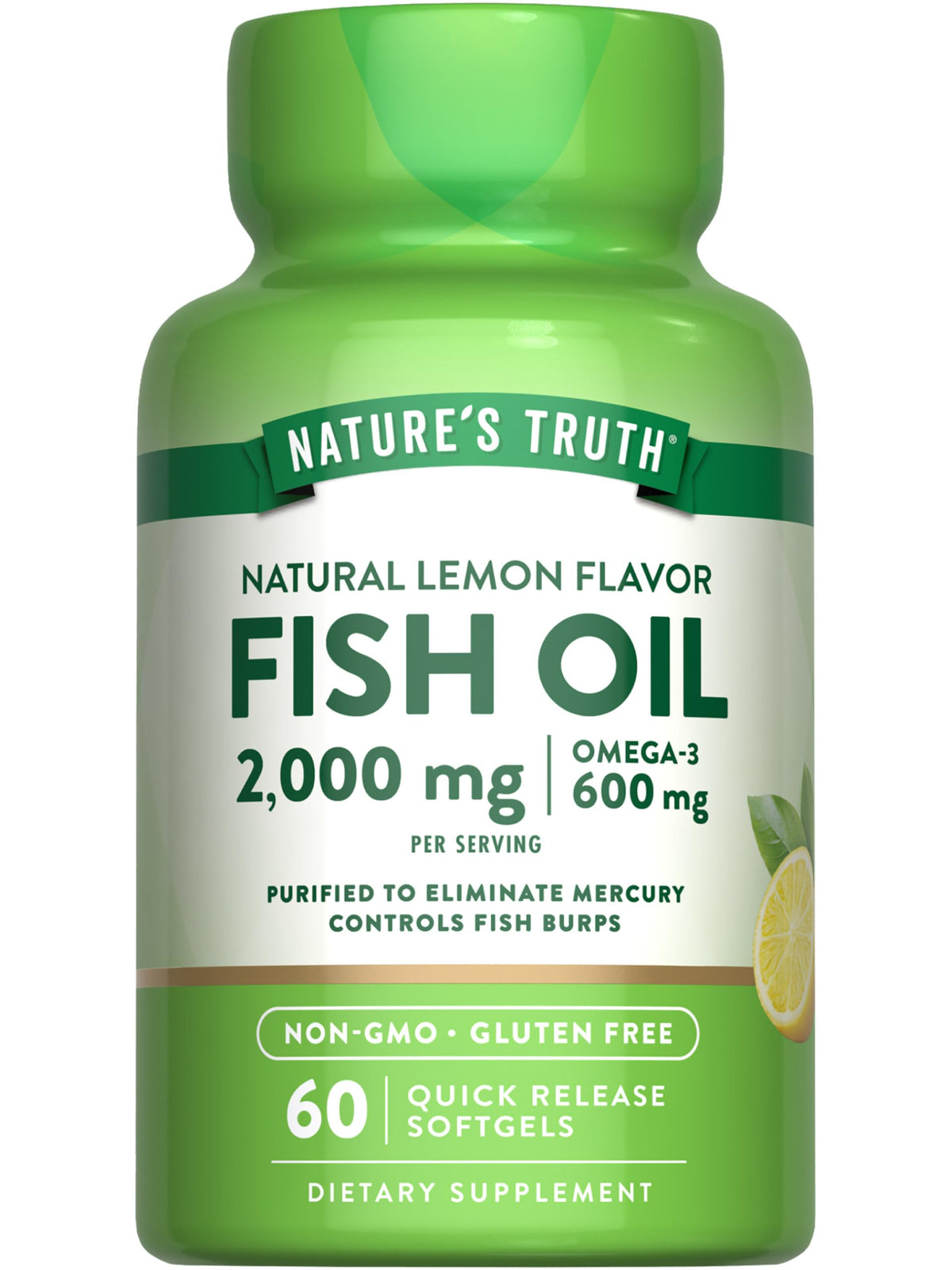 Fish Oil Omega 3 2000mg 60 Softgels I312
