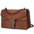 Snake Printed Leather Crossbody Bag B29990