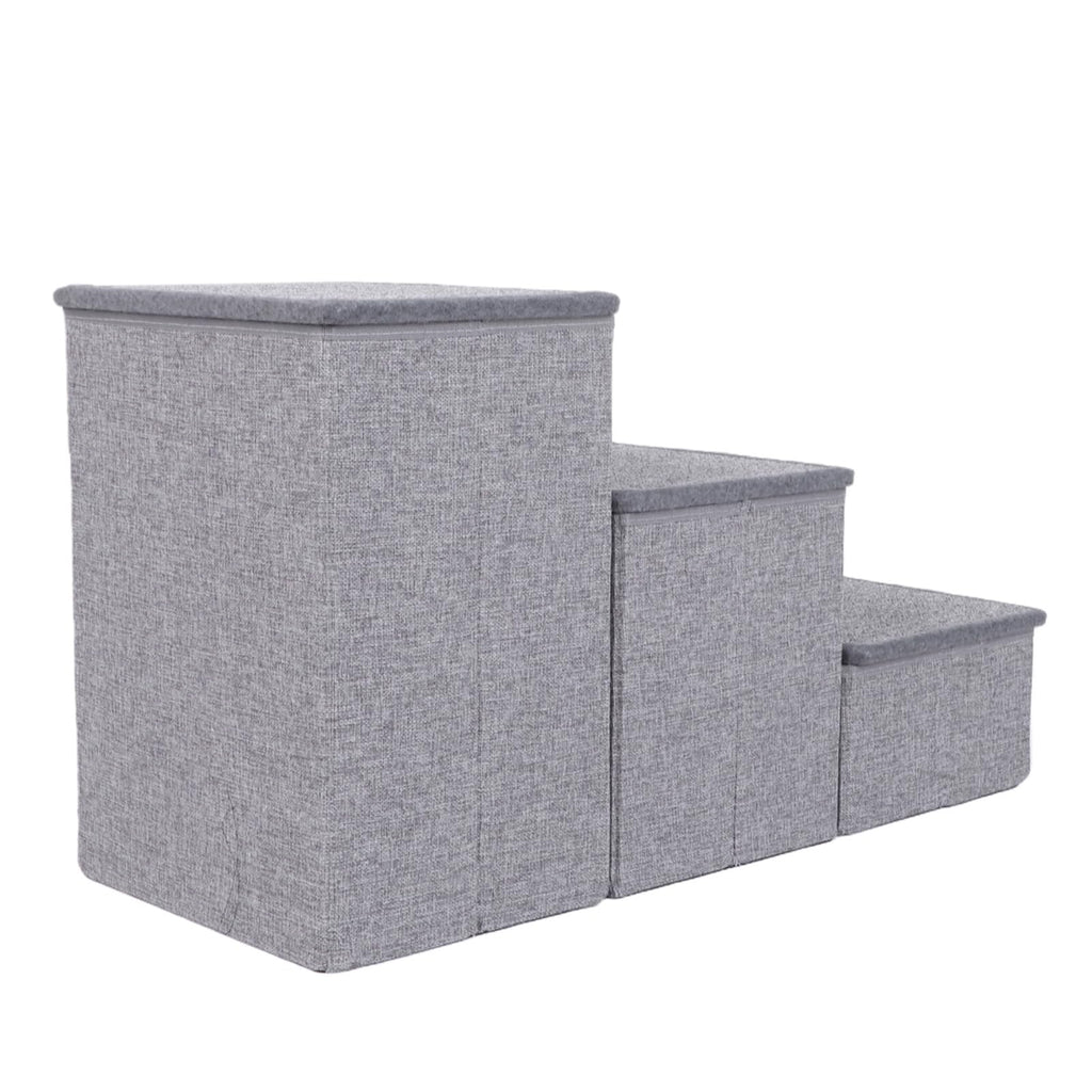 Foldable 3 Step Dog Stairs with Storage F5925
