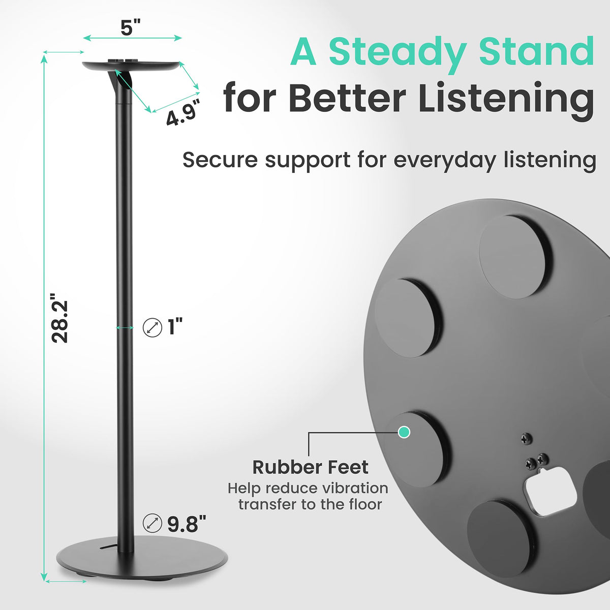 Black 2 Pack Speaker Stands R303