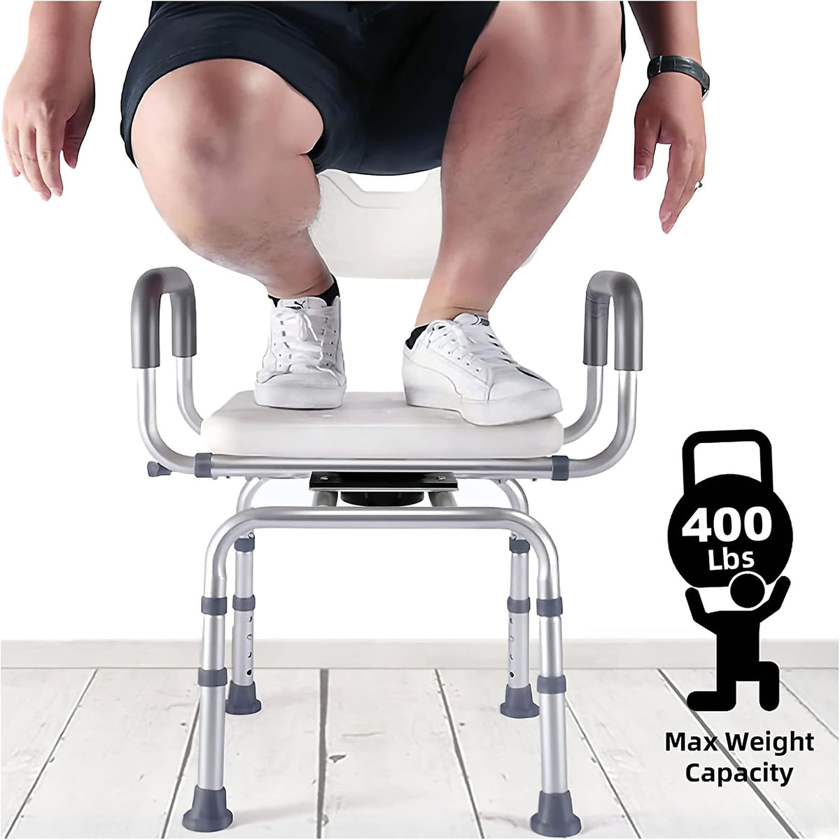 Swivel Shower Chair with Arms & Backrest I844