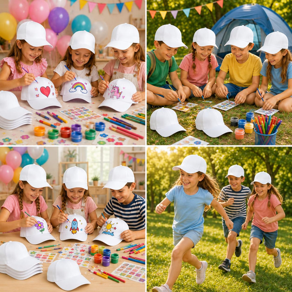 30 Pcs DIY Kids Baseball Caps Hats B8774