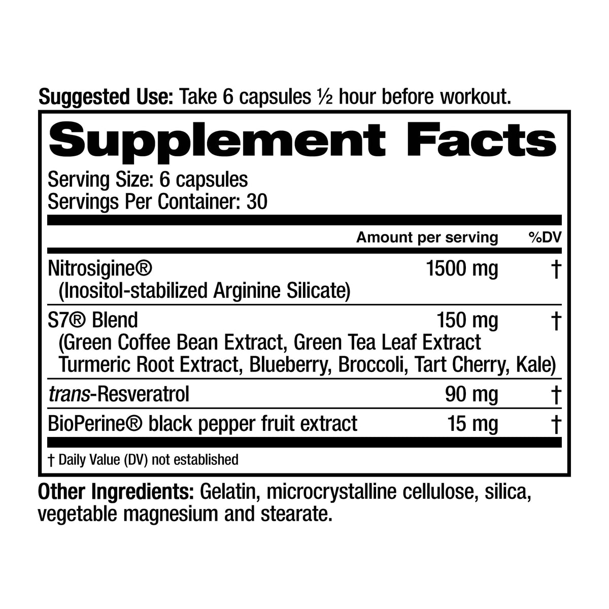 Nitric Oxide Supplements (1-Pack) A535