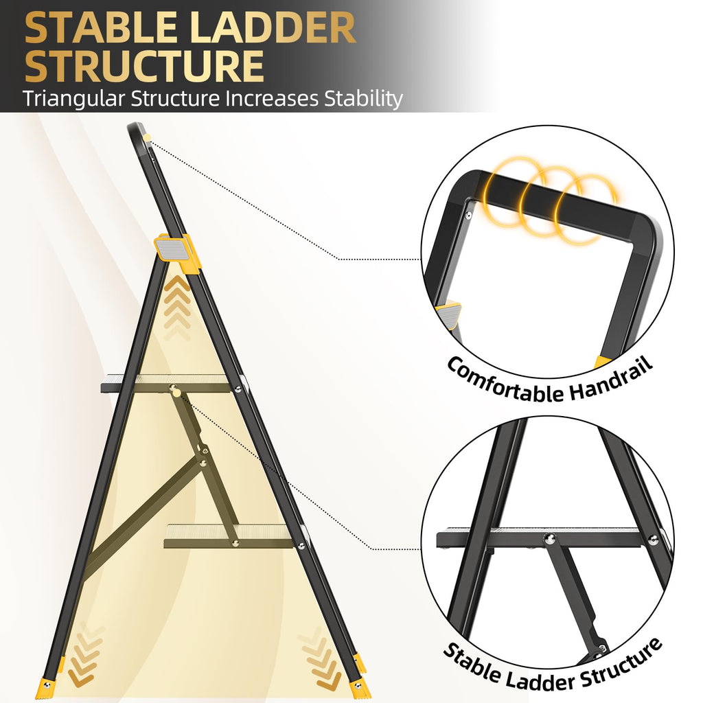 2 Step Ladder Lightweight Aluminum Folding Step Stool B511931