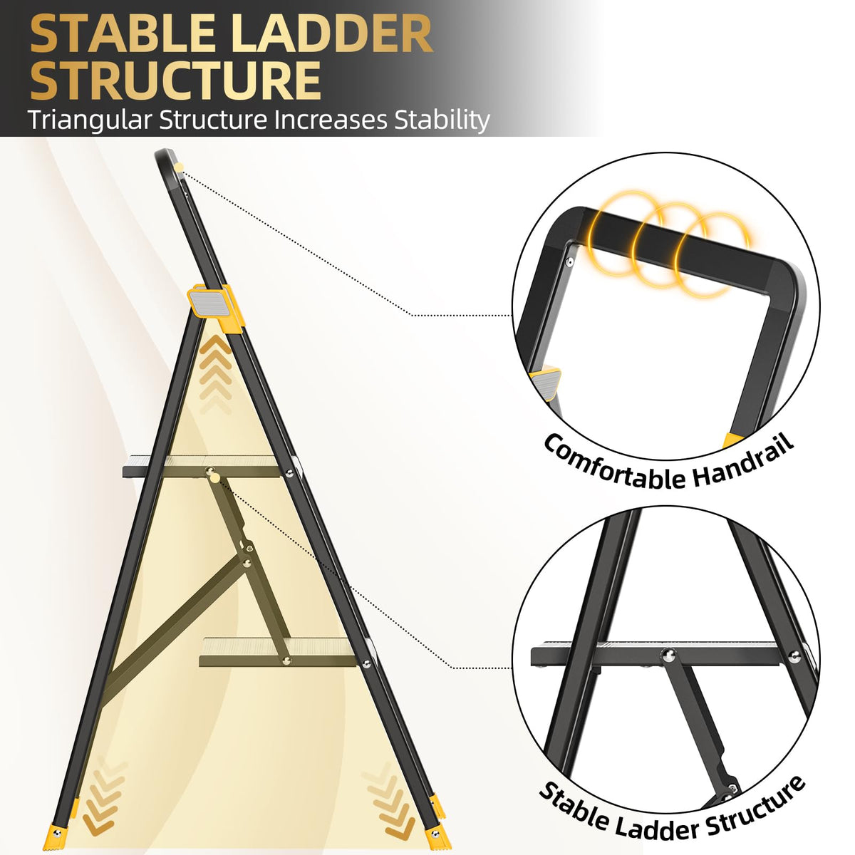 2 Step Ladder Lightweight Aluminum Folding Step Stool B511931