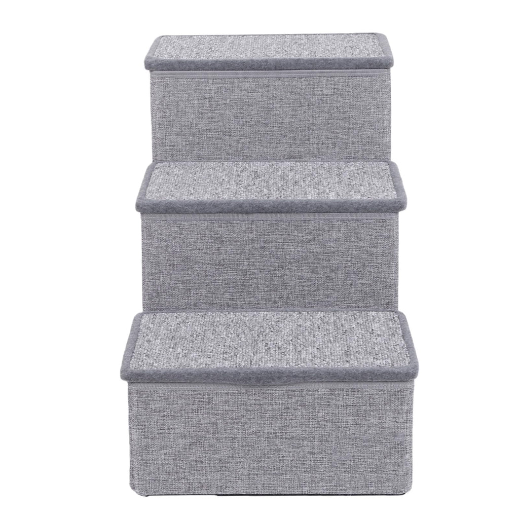 Foldable 3 Step Dog Stairs with Storage F5925