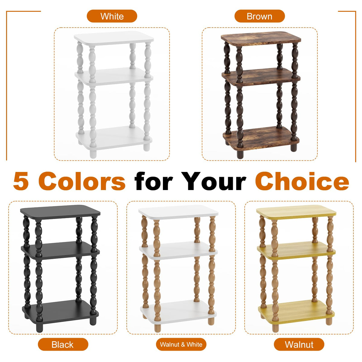 3-Tier Narrow End Table O95995
