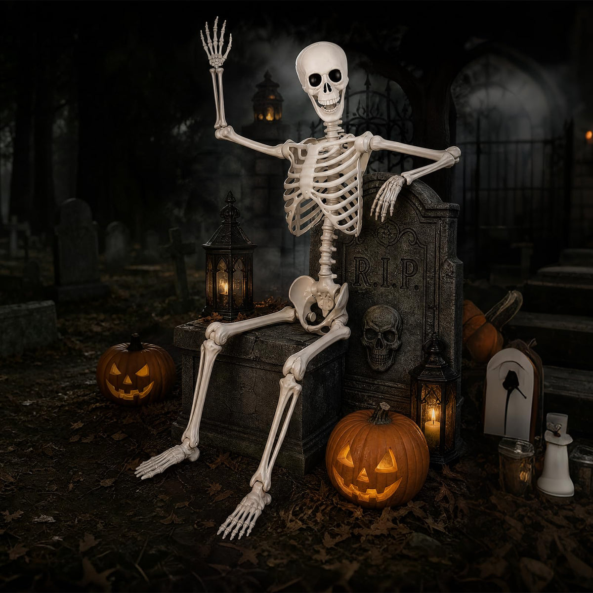 5.4 Ft Halloween Full Body Skeleton T3236