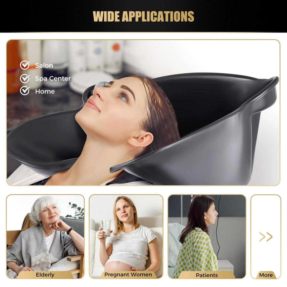 Portable Shampoo Bowl with Electric Pump & 2 Buckets H970565