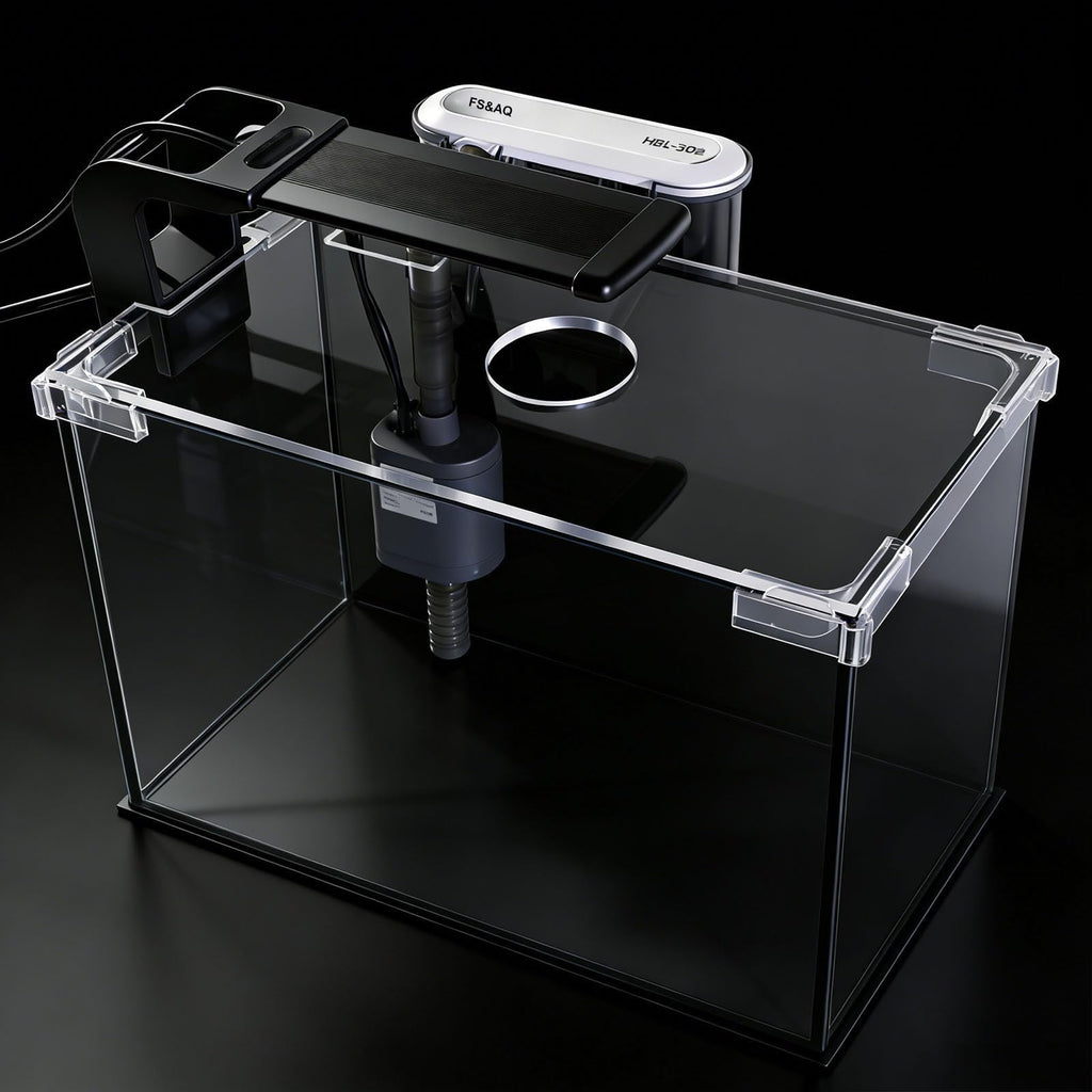 2.5 Gallon Betta Fish Tank with Filter Light and Lid U43293
