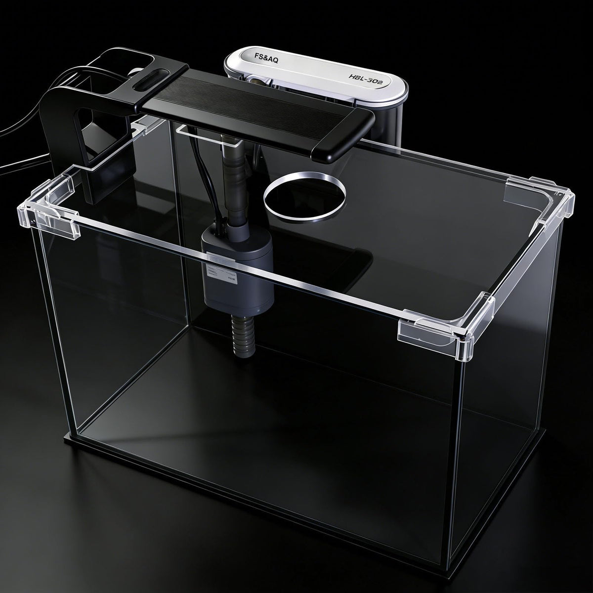2.5 Gallon Betta Fish Tank with Filter Light and Lid U43293