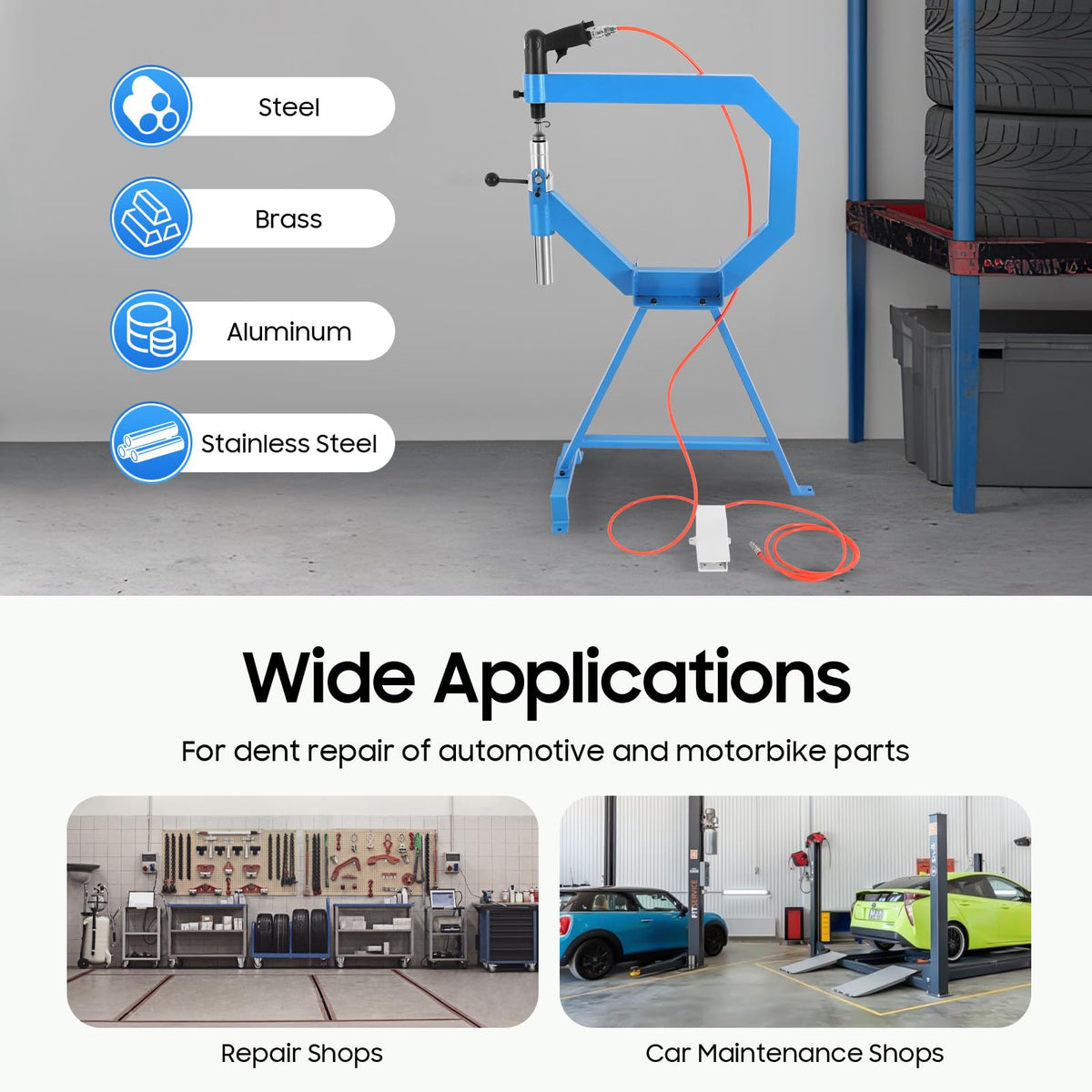Pneumatic Planishing Hammer with Foot Pedal & Stand G7519