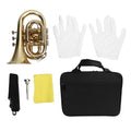 Bb Pocket Trumpet with 7C Mouthpiece and Hard Case F8460