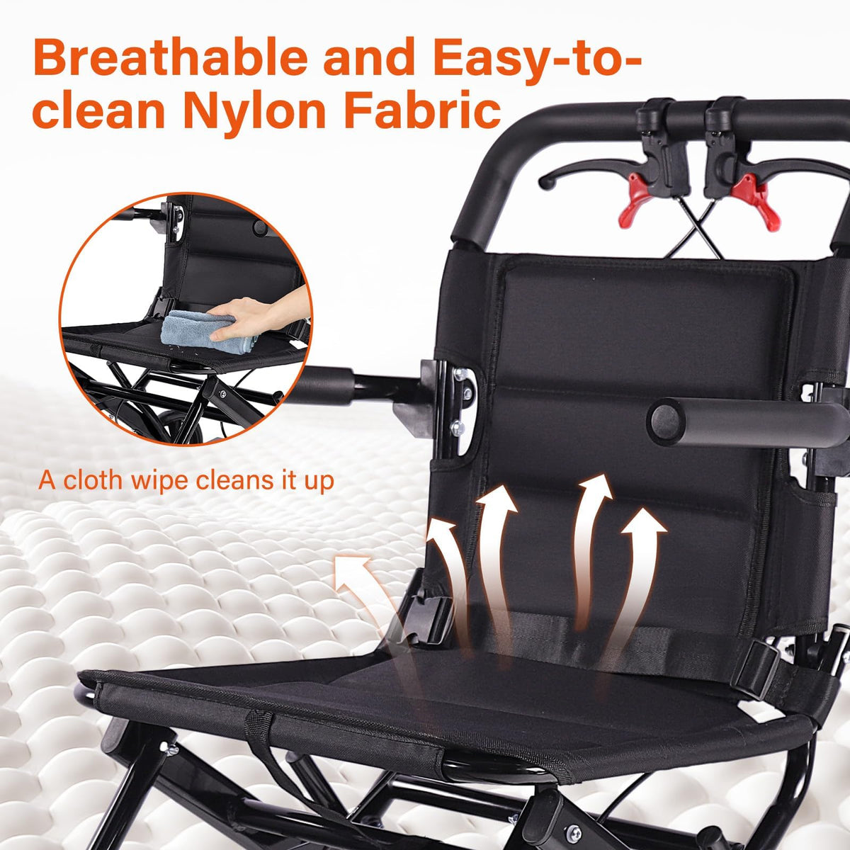 Lightweight Foldable Transport Wheelchair V7267