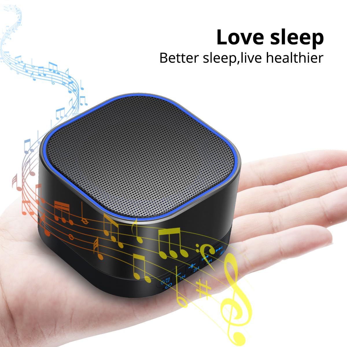 White Noise Machine with 20 Non Looping Sounds H3516