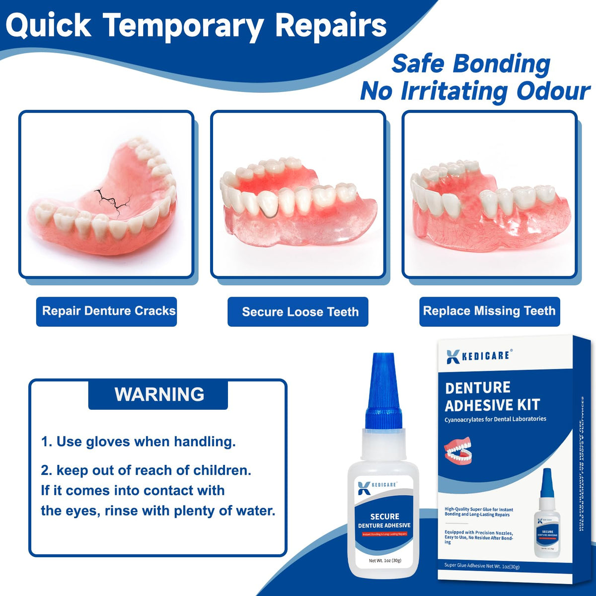 Denture Repair Glue Kit 1oz L573289