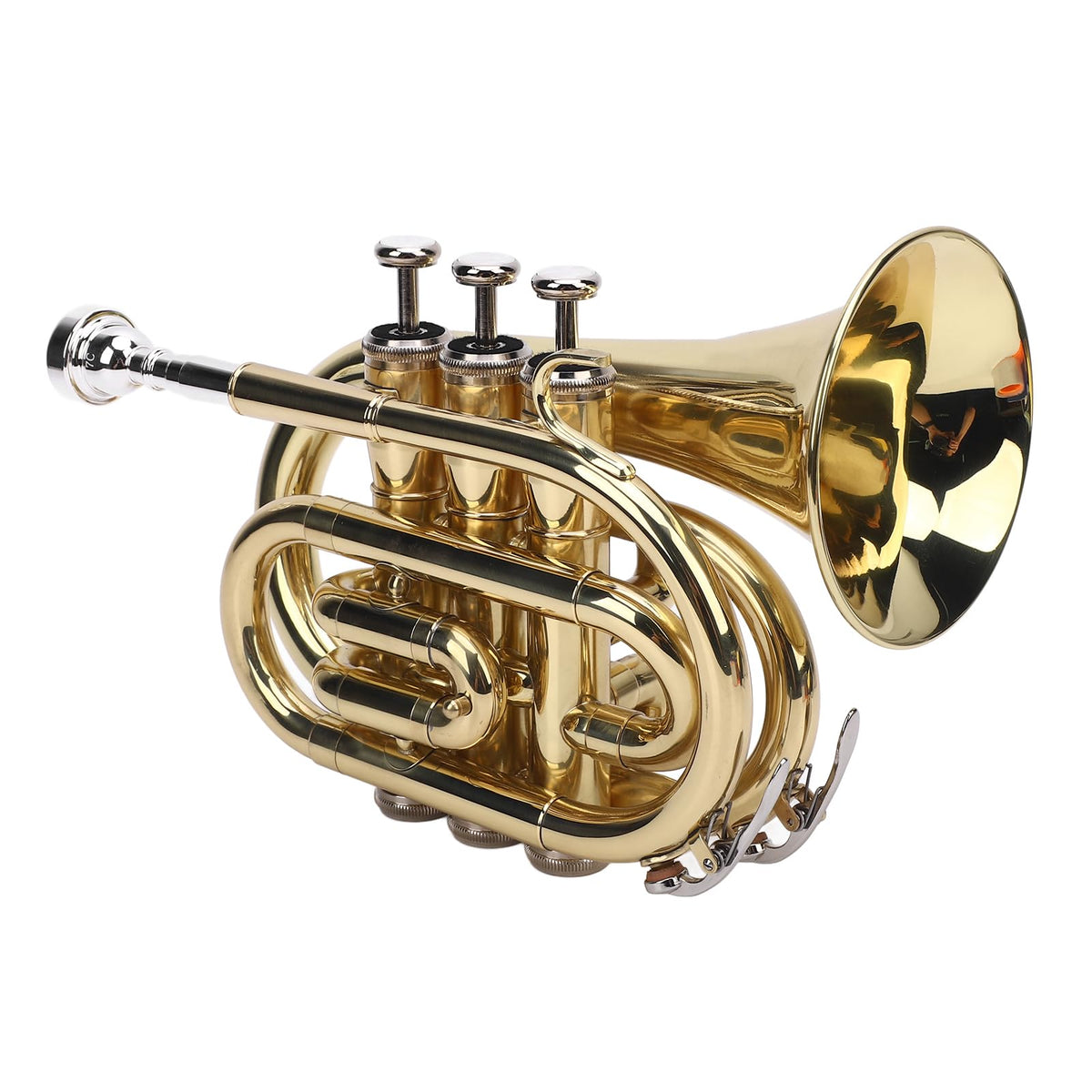 Bb Pocket Trumpet with 7C Mouthpiece and Hard Case F8460