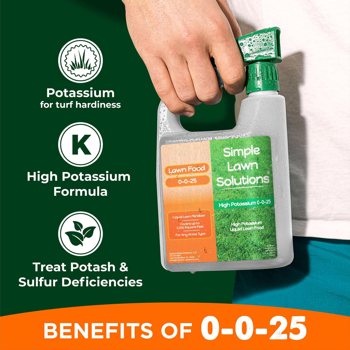 High Potassium Liquid Fertilizer 0-0-25 Concentrated Spray 32 Ounce K23217