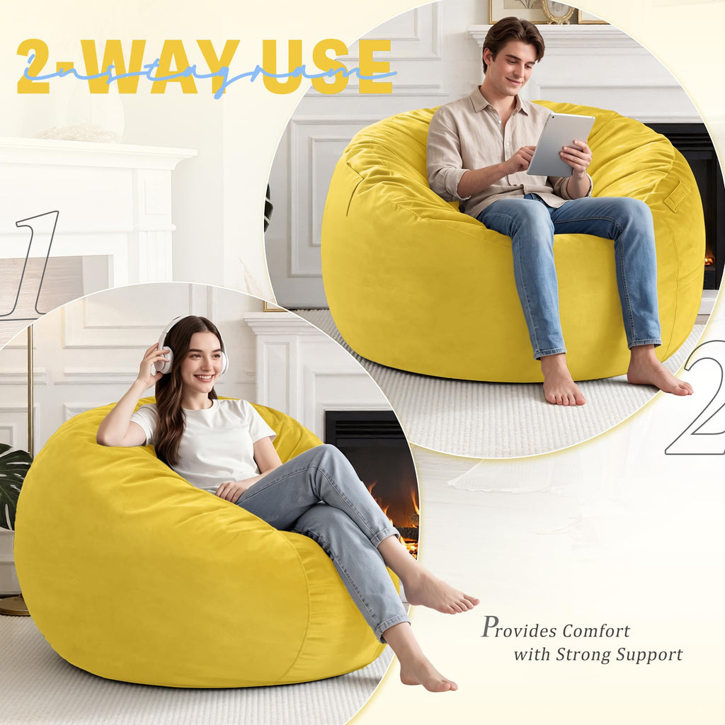 3FT Bean Bag Chair with Washable Cover U45095