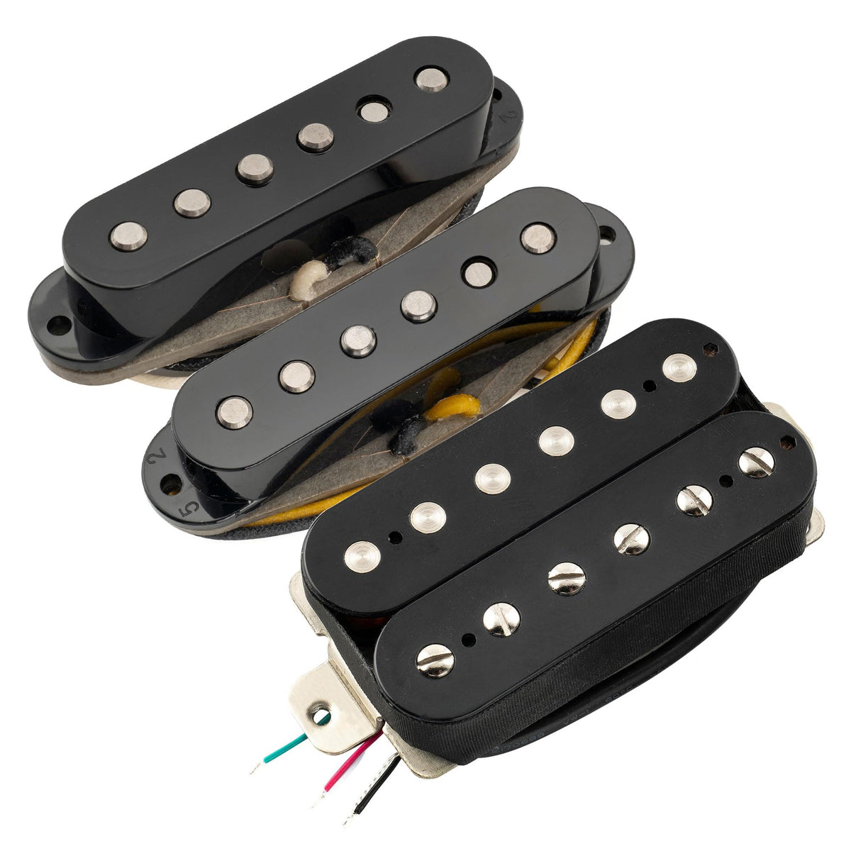 Alnico 5 Staggered Guitar Pickups Set Black T953