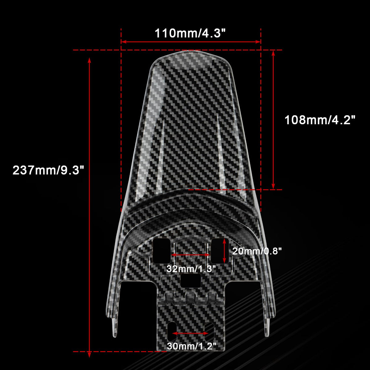 Electric Bike Rear Mudguard Protector ABS Plastic E47453