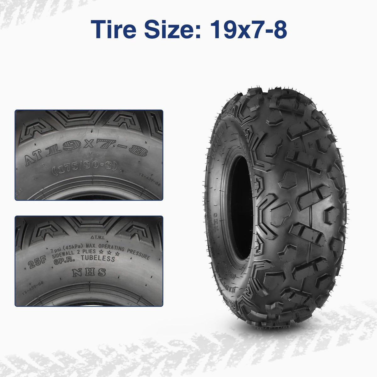 19x7-8 ATV Tires Set of 2 Z800797