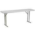 Plastic Folding Table, Granite White, 10-Pack E264