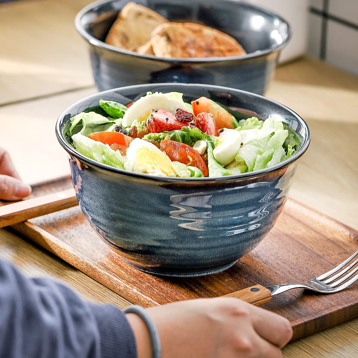 40 Ounce 7 Inch Ceramic Soup Bowls Set of 4 V886