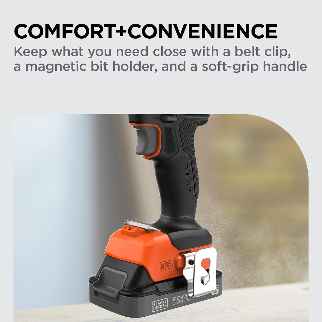 20V MAX Cordless Brushless Drill Driver with 30 Pc. Drill Bit Set X59378
