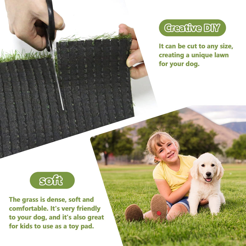 43.3 x 29.5 Inches Washable Artificial Grass Rug J402801