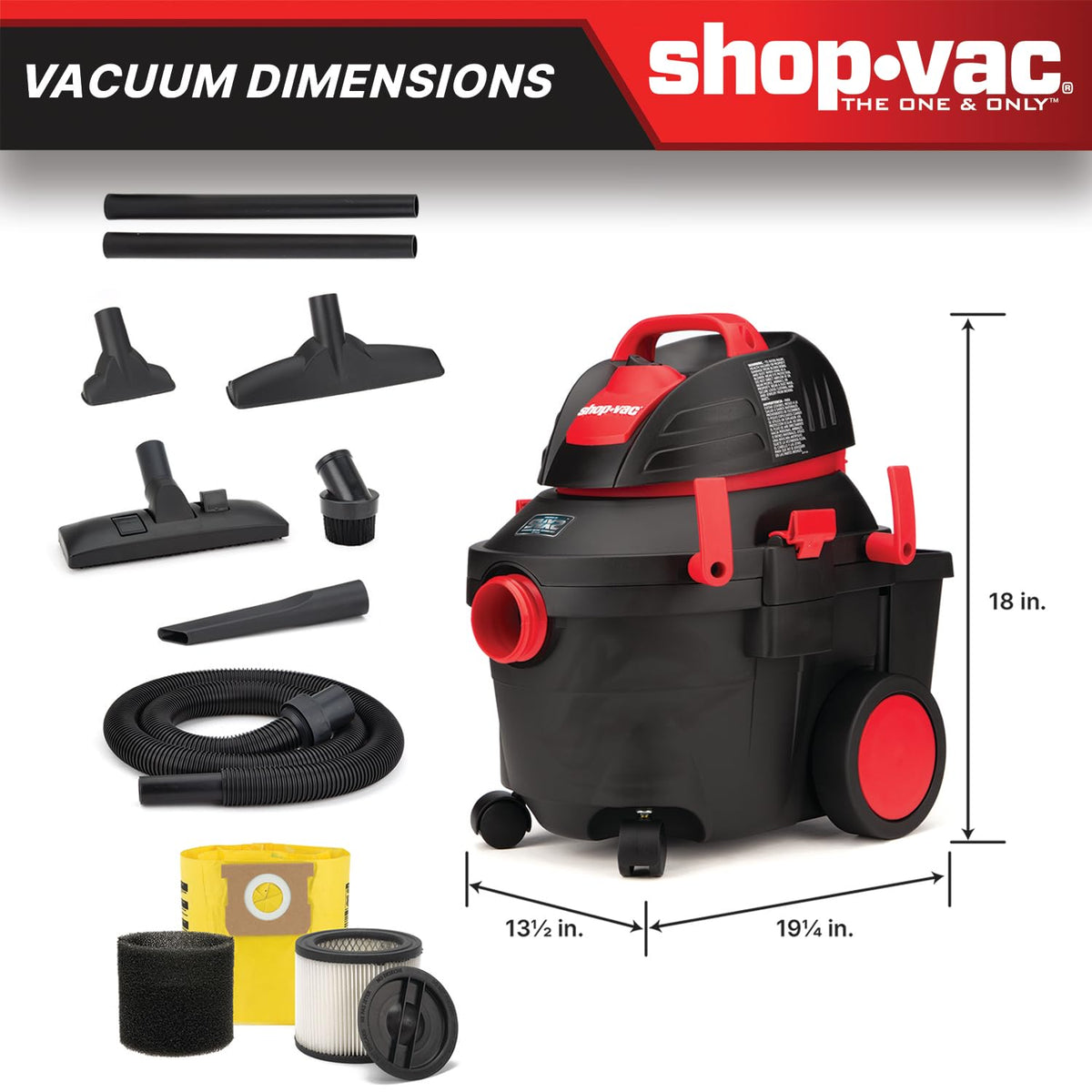 4 Gallon 5.5 Peak HP Wet/Dry Vac with Blower T27307
