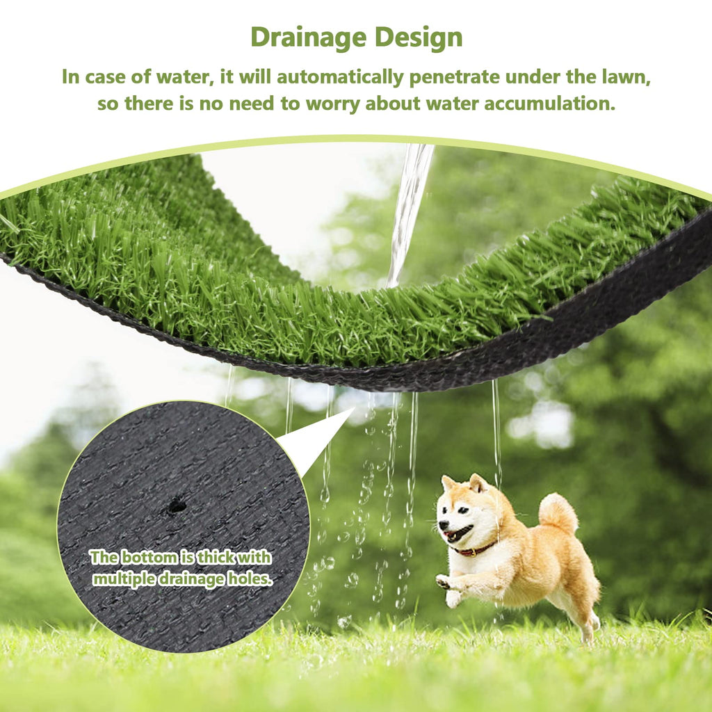 43.3 x 29.5 Inches Washable Artificial Grass Rug J402801