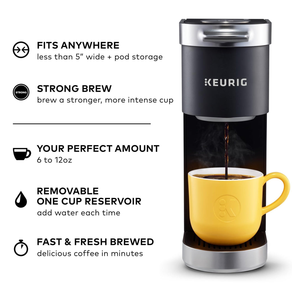 Single Serve K-Cup Pod Coffee Maker, Matte Black T627790