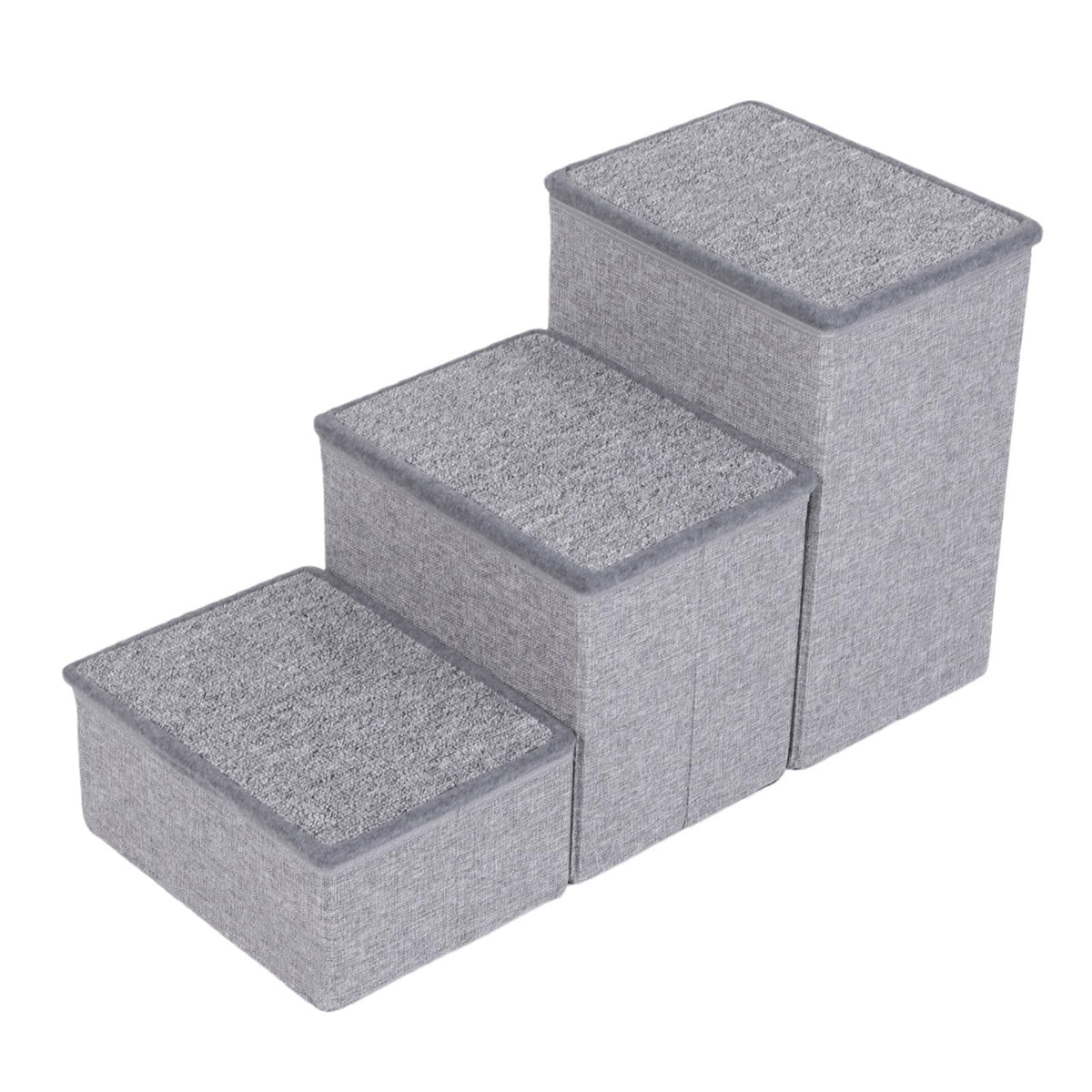 Foldable 3 Step Dog Stairs with Storage F5925