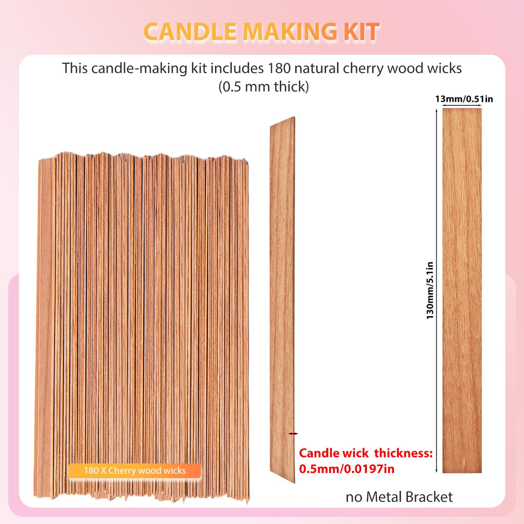 Cherry Wood Wicks 180 Candles per Pack T756