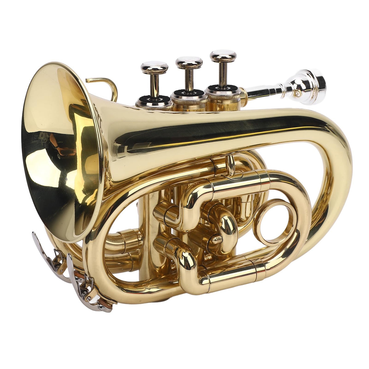 Bb Pocket Trumpet with 7C Mouthpiece and Hard Case F8460