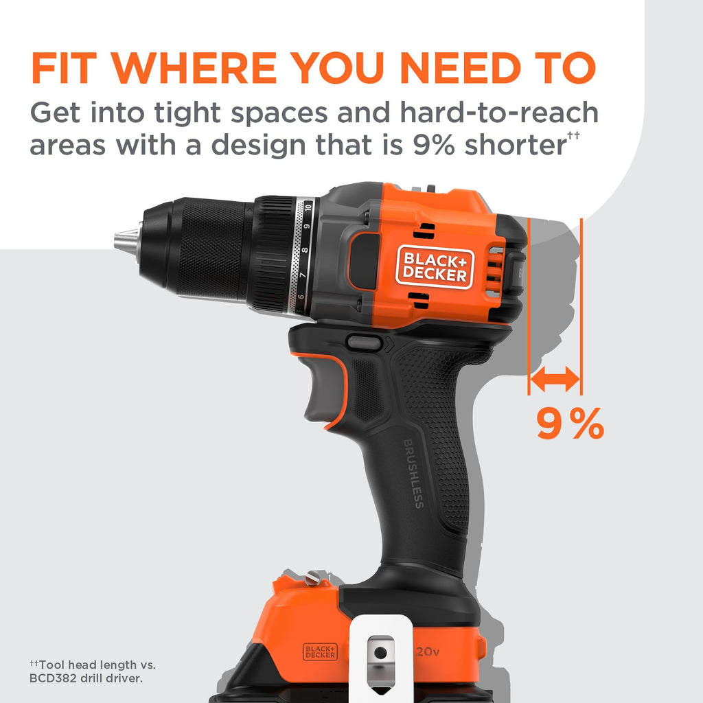 20V MAX Cordless Brushless Drill Driver with 30 Pc. Drill Bit Set X59378