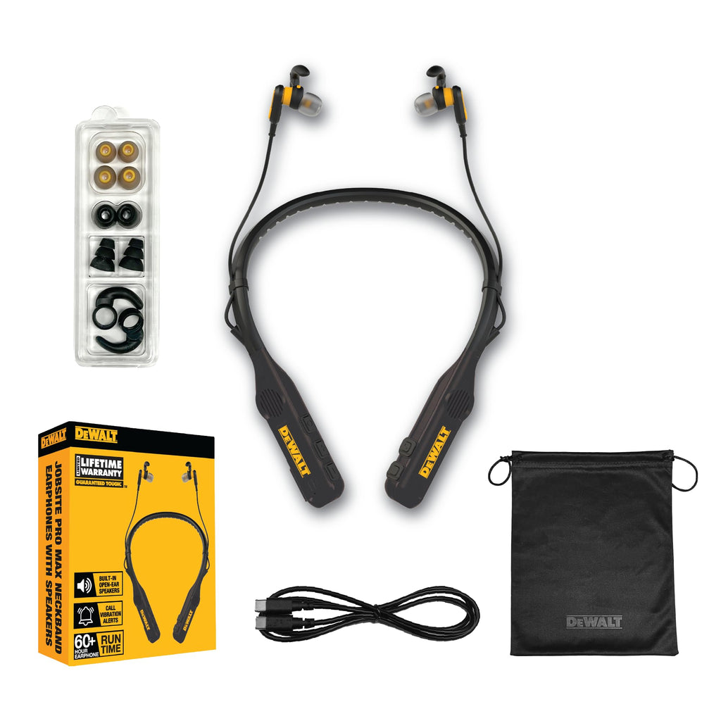 Black 2-in-1 Neckband Bluetooth Headphones F53706