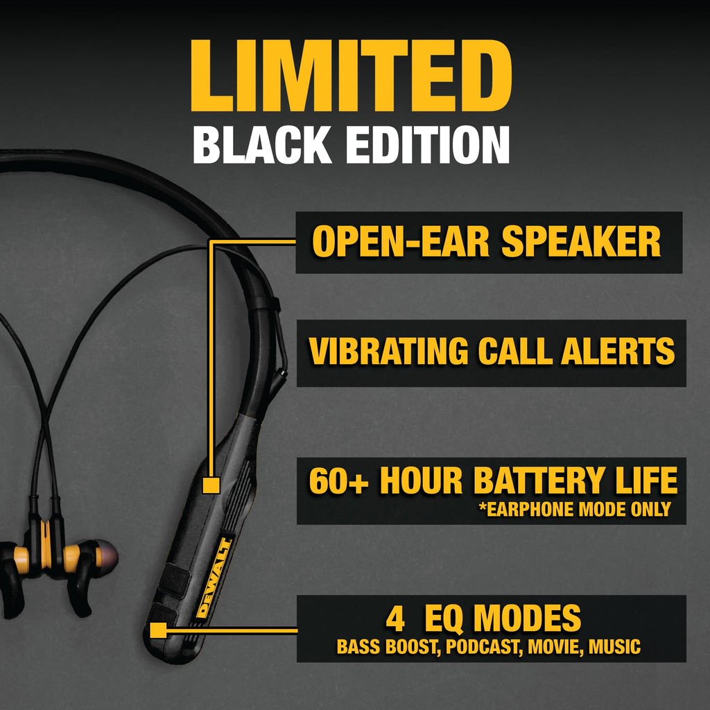 Black 2-in-1 Neckband Bluetooth Headphones F53706