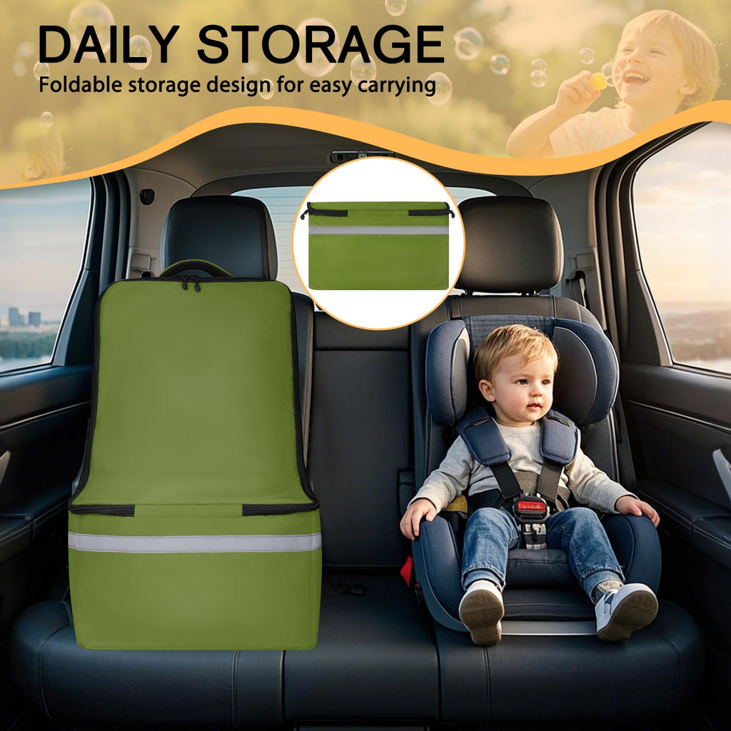Green Padded Car Seat Travel Bag with Waist Belt U8225