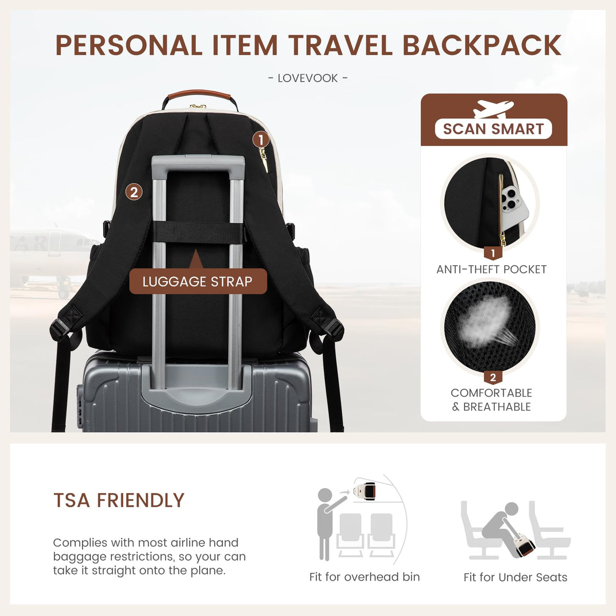 15.6 Inch Laptop Backpack with Pouch Pocket E471