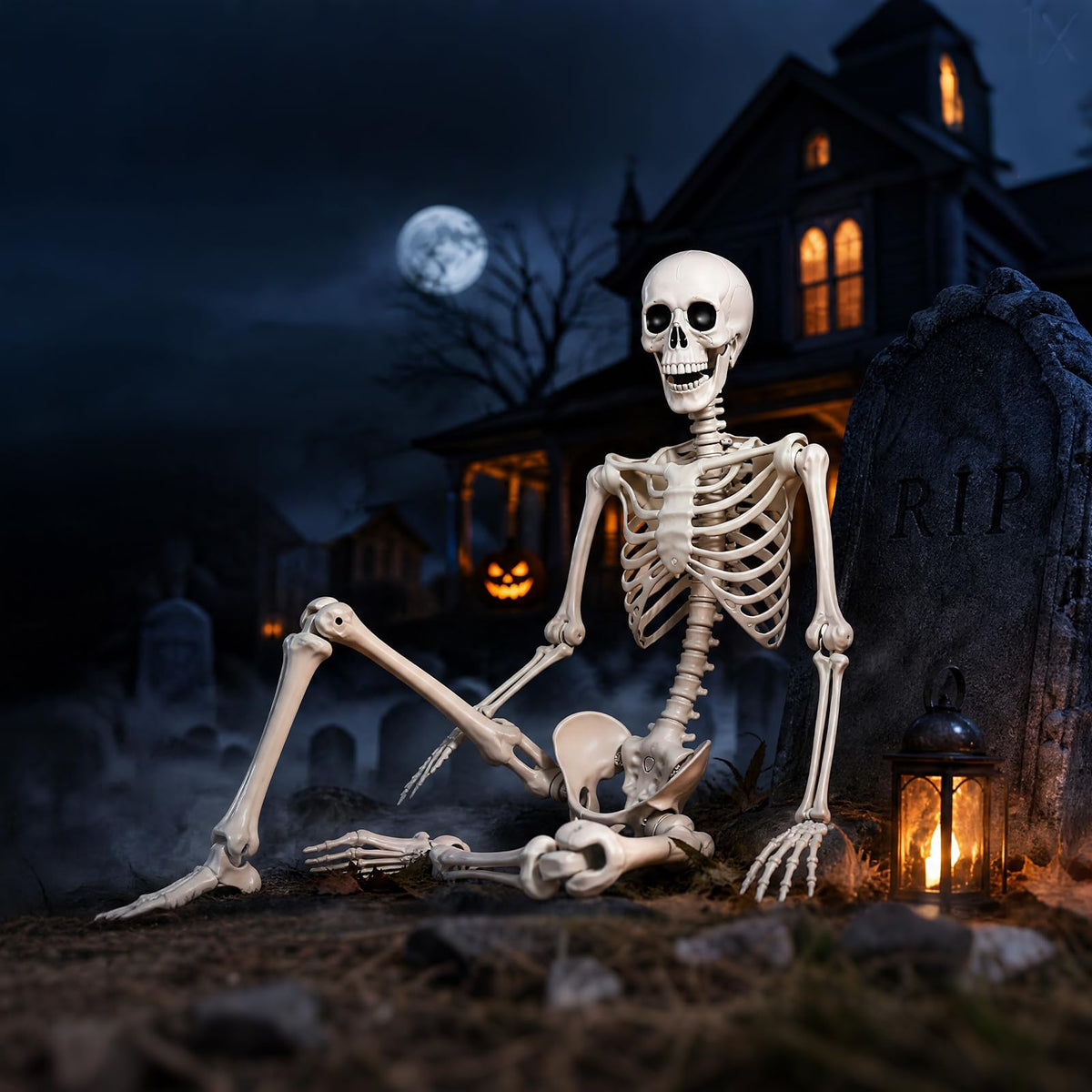 5.4 Ft Halloween Full Body Skeleton T3236