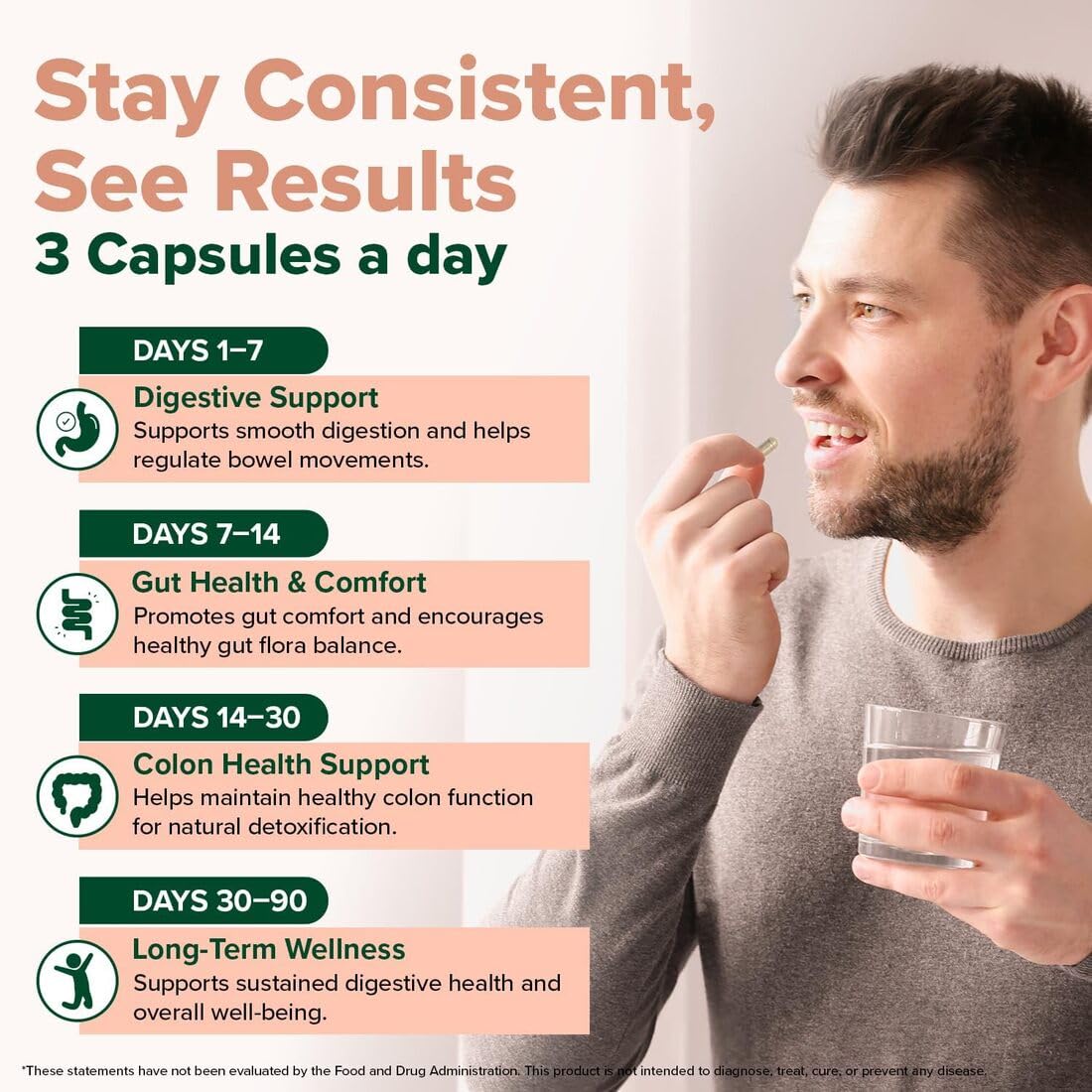 Psyllium Husk Capsules 1800 mg with Probiotics 90 Veggie Capsules A175495