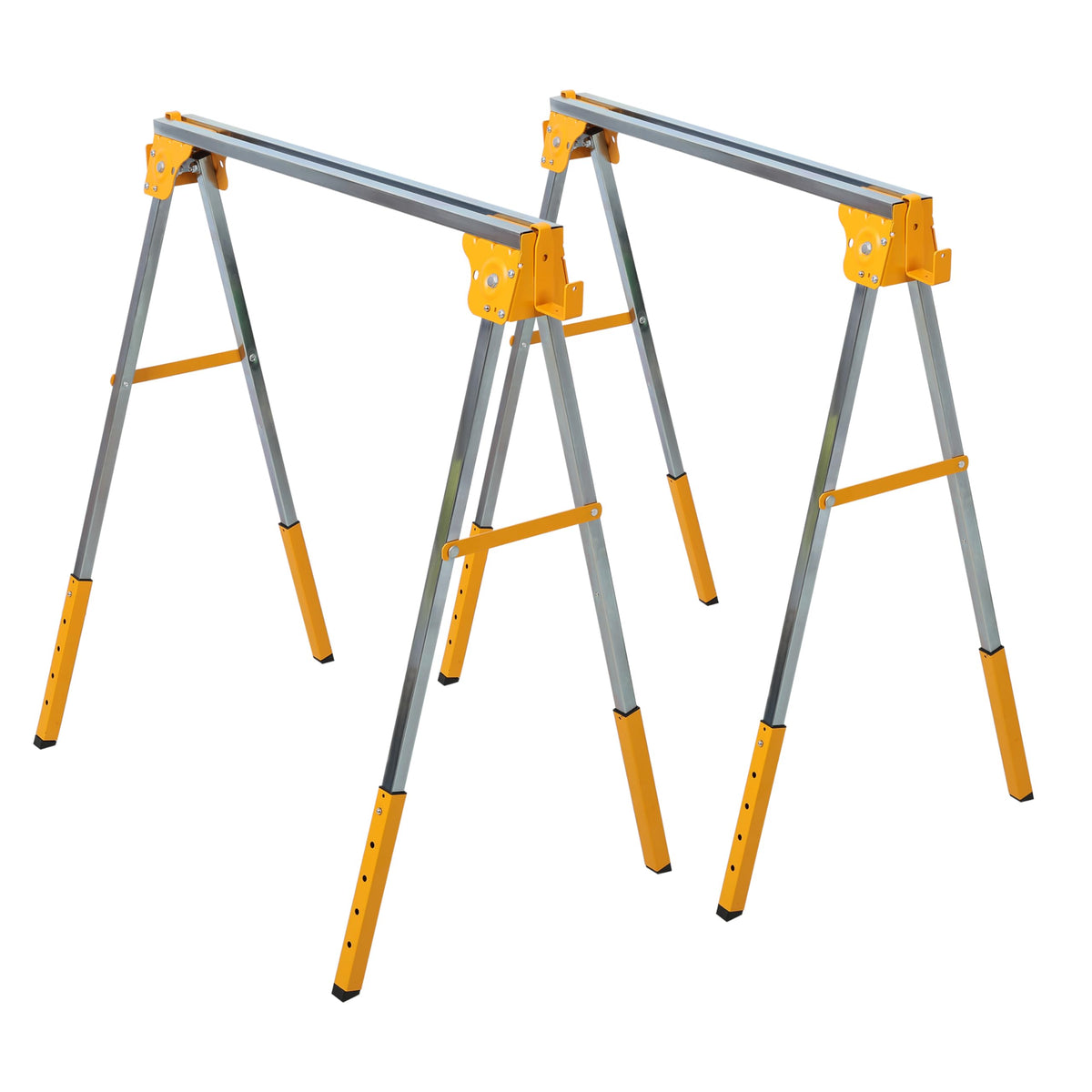 2 Pack Adjustable Height Steel Sawhorse Q96714
