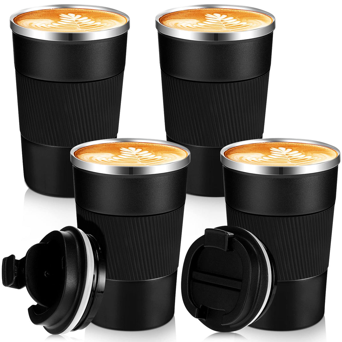 4 Pack 16 Oz Travel Coffee Mug with Lid R309182