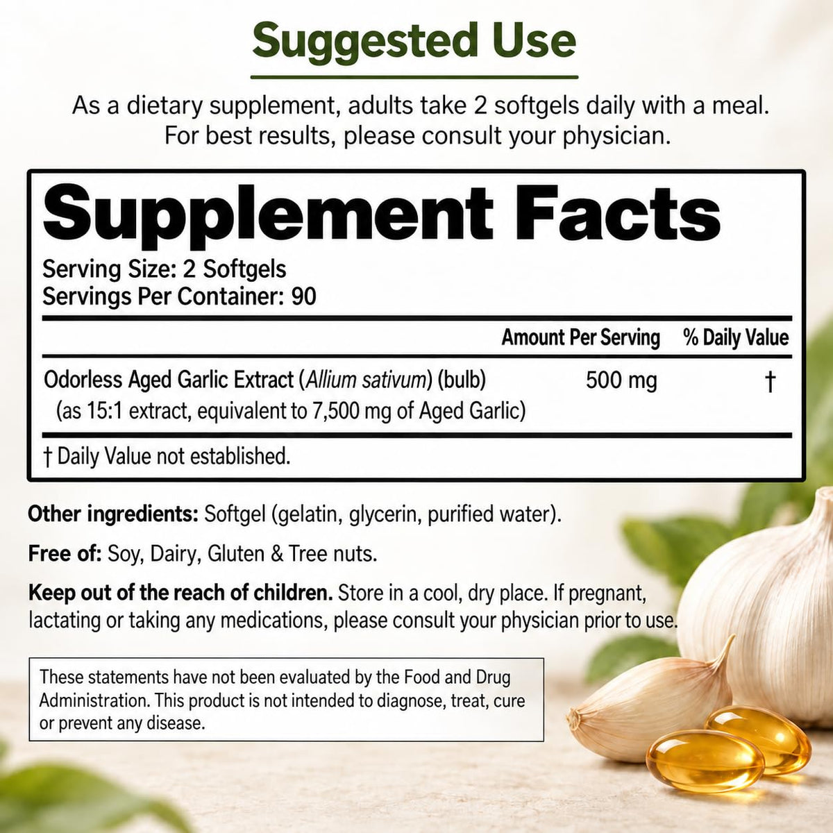 Aged Garlic Extract 180 Softgels Y813815