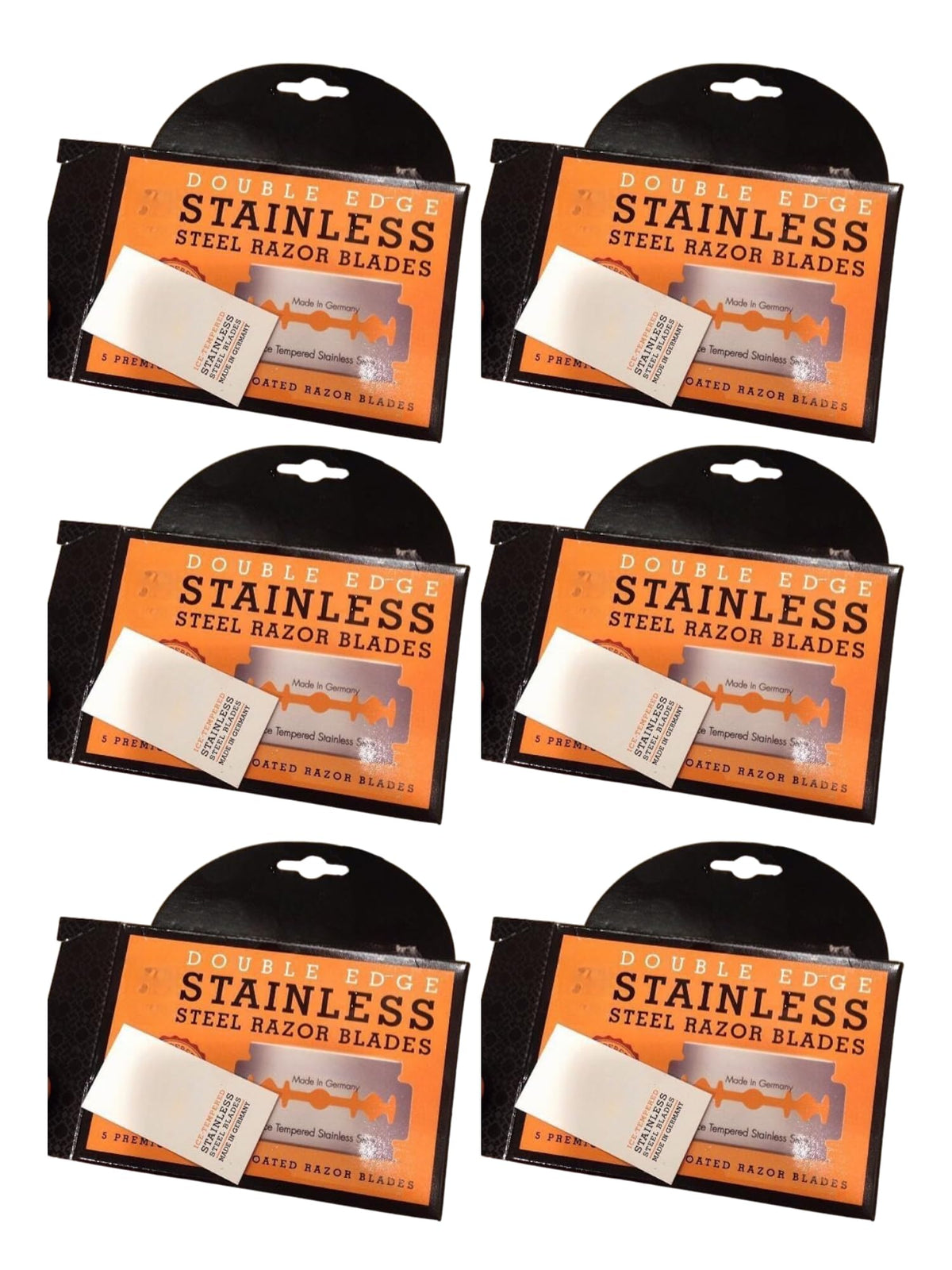 Double Edge Safety Razor Blades, 5 Count Stainless Steel X957