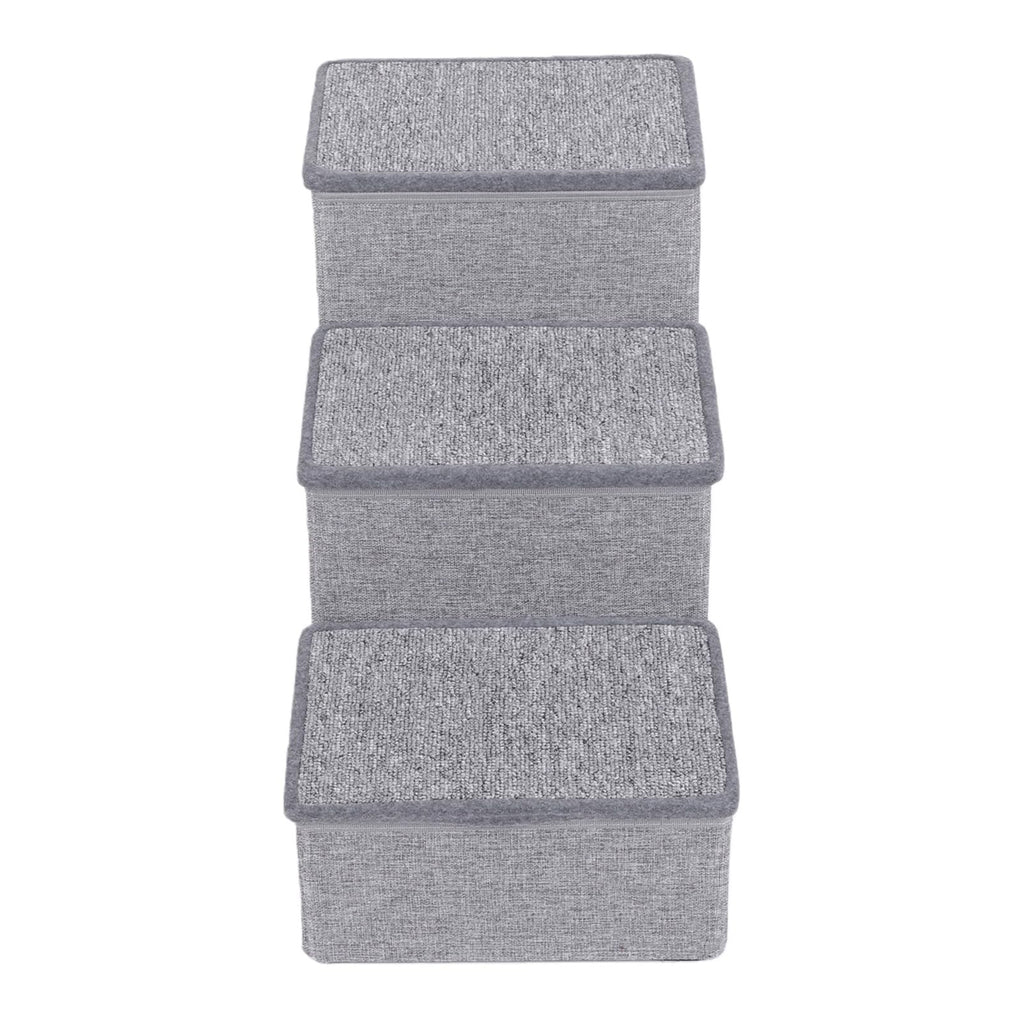 Foldable 3 Step Dog Stairs with Storage F5925