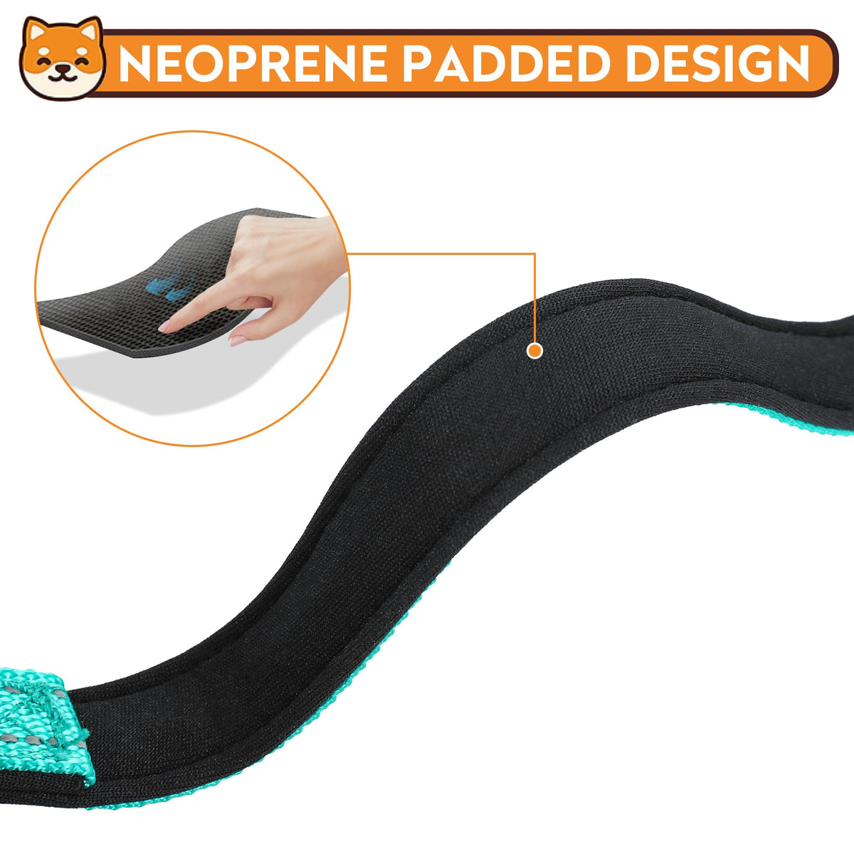 Reflective Adjustable Soft Neoprene Padded Dog Collar P63794